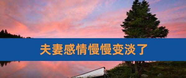 如何解决婚后夫妻感情变淡问题（夫妻间如何增进感情）